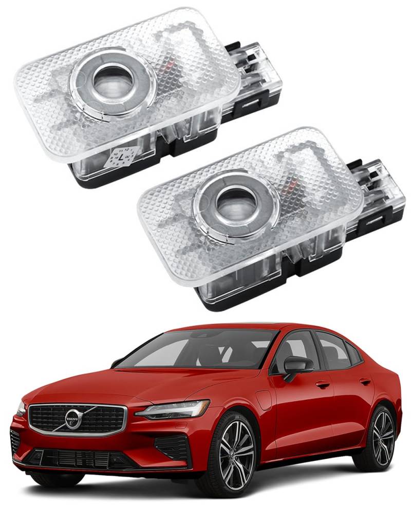 AutoQi Türlicht LED Einstiegsbeleuchtung Laser Logo Projektor für Volvo S60 S90 V40 V60 V90 XC40 XC60 XC90, 2 Stück von AutoQi