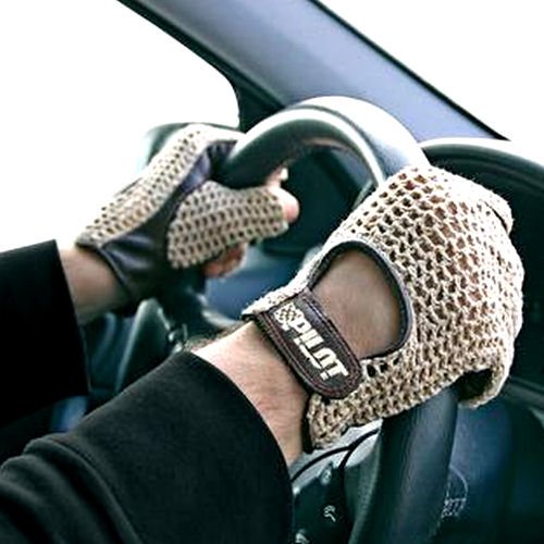 Autofahrer Handschuhe Auto Fahrerhandschuhe Retro Vintage Lammleder Leder Braun Gr. L von AutoScheich