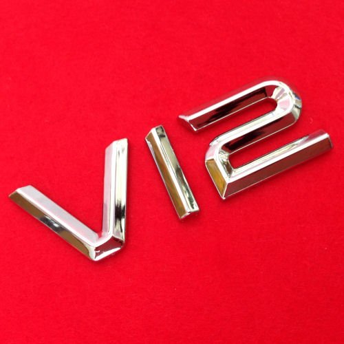 AutoScheich® V12 Emblem Zeichen Chrom Schriftzug Auto Aufkleber Motorhaube Kotflügel Logo 3D von PGONA
