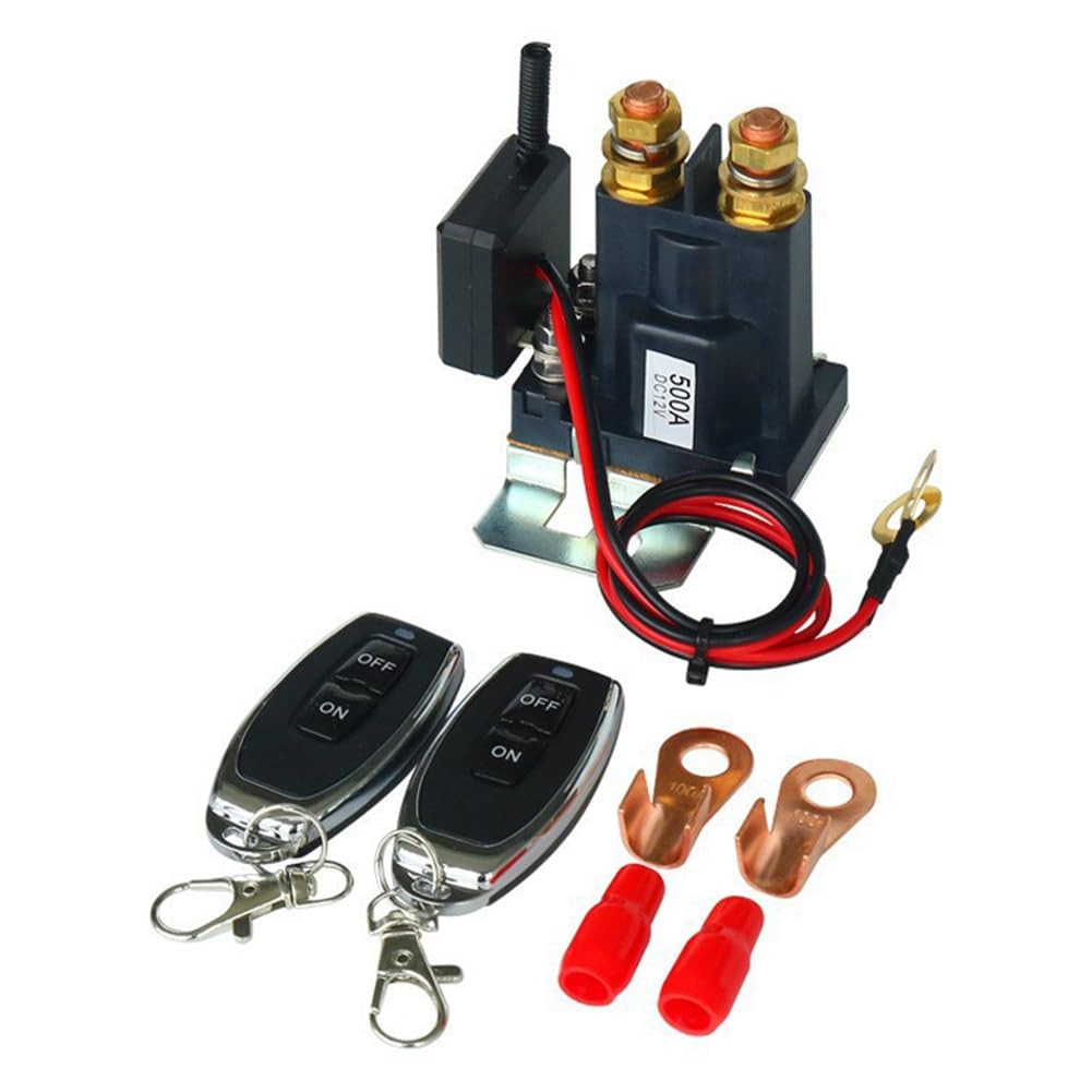 AutoSwan Fernbatterie-Trennschalter, Verbesserter Fernbedienungsschlüssel, 12 V, 500 A, für Auto, Wohnmobil, Batterietrennschalter mit 2 Schlüsseln von AutoSwan