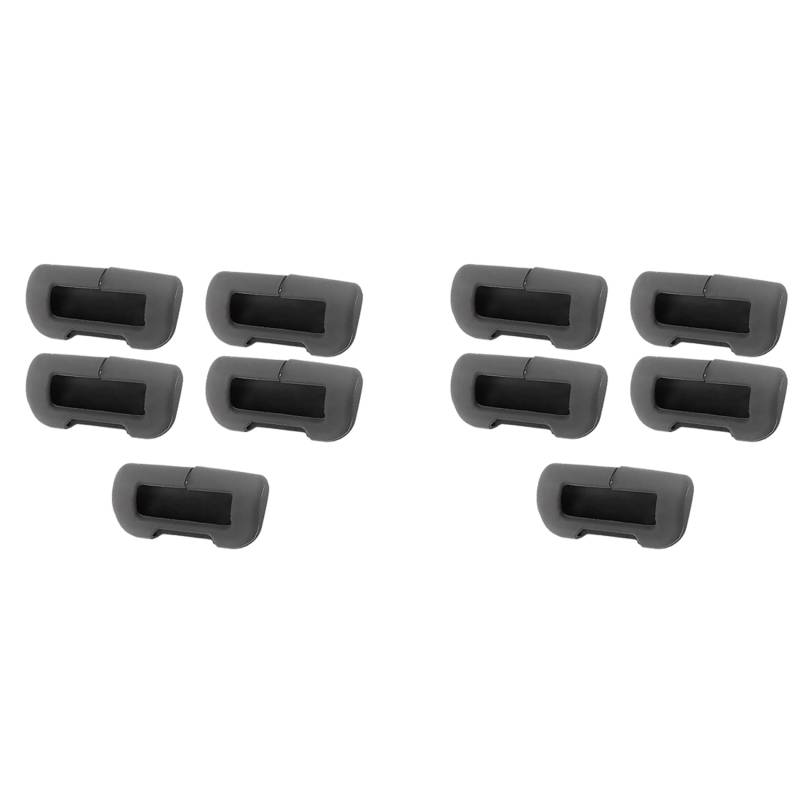 AutoSwan für Modell 3/Y Sicherheitsgurtschnalle Schutzhülle Silikon Kollisionsvermeidung Schwarz Sicherheitsgurt Clip Schutz 10 STÜCKE von AutoSwan