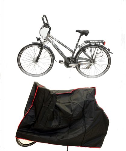 Premium Fahrradabdeckung in Schwarz mit Reißverschlusstür von Autoabdeckung