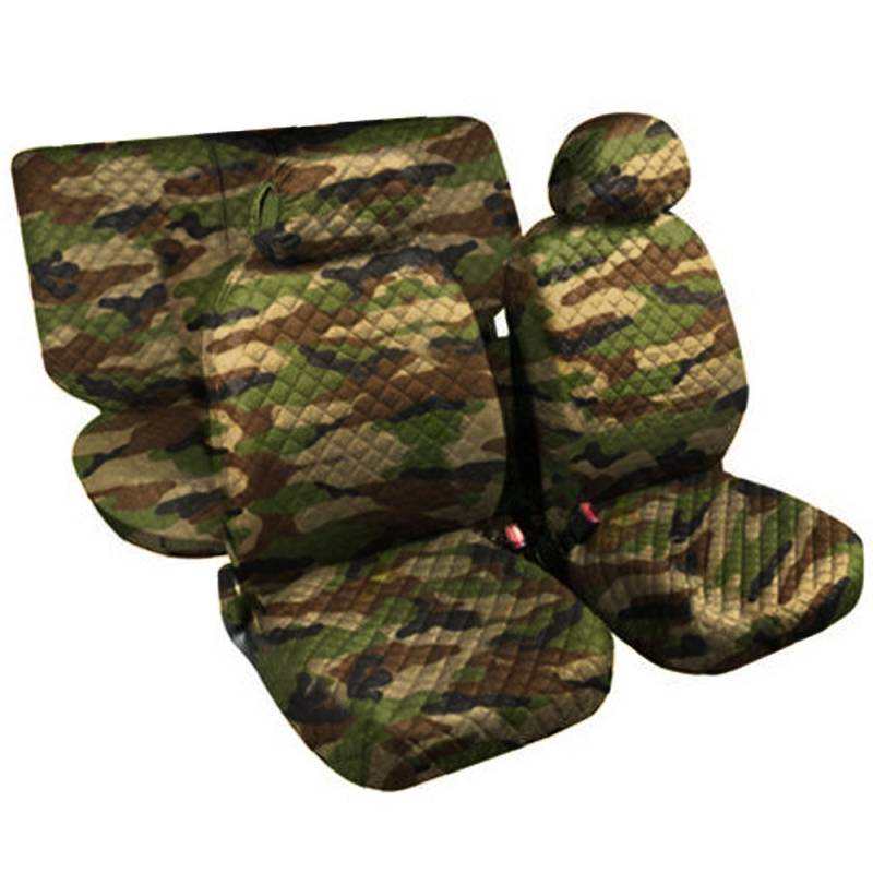 Sitzbezüge in Baumwolle gesteppt Camouflage klassisch von Rebeca Shop