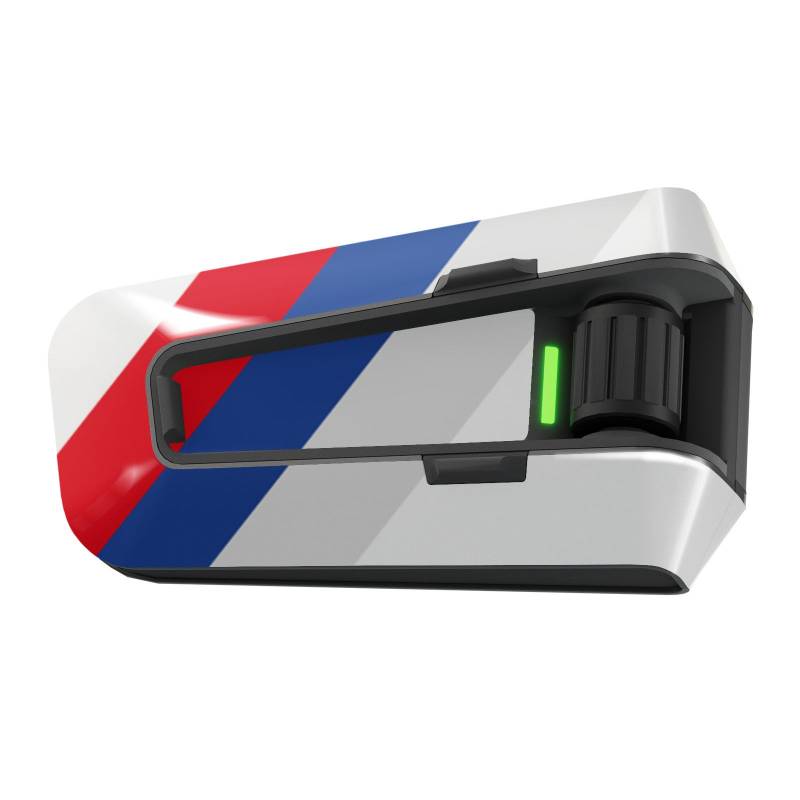 Autobahn88 Motorrad-Bluetooth-Headset-Schutzaufkleber, kompatibel mit Cardo Packtalk Edge (Stil: CC002-Red Blue) von Autobahn88