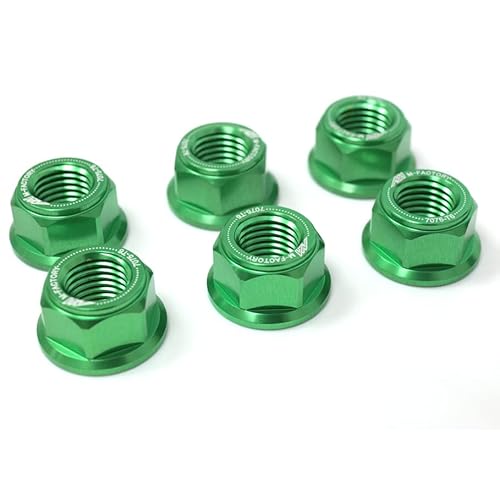 Autobahn88 Motorrad Ritzel Mutter Dress-up Kit, kompatibel mit Kawasaki Ninja 650R EX650 ABS 2017-2019 (Green) (Set of 6) von Autobahn88