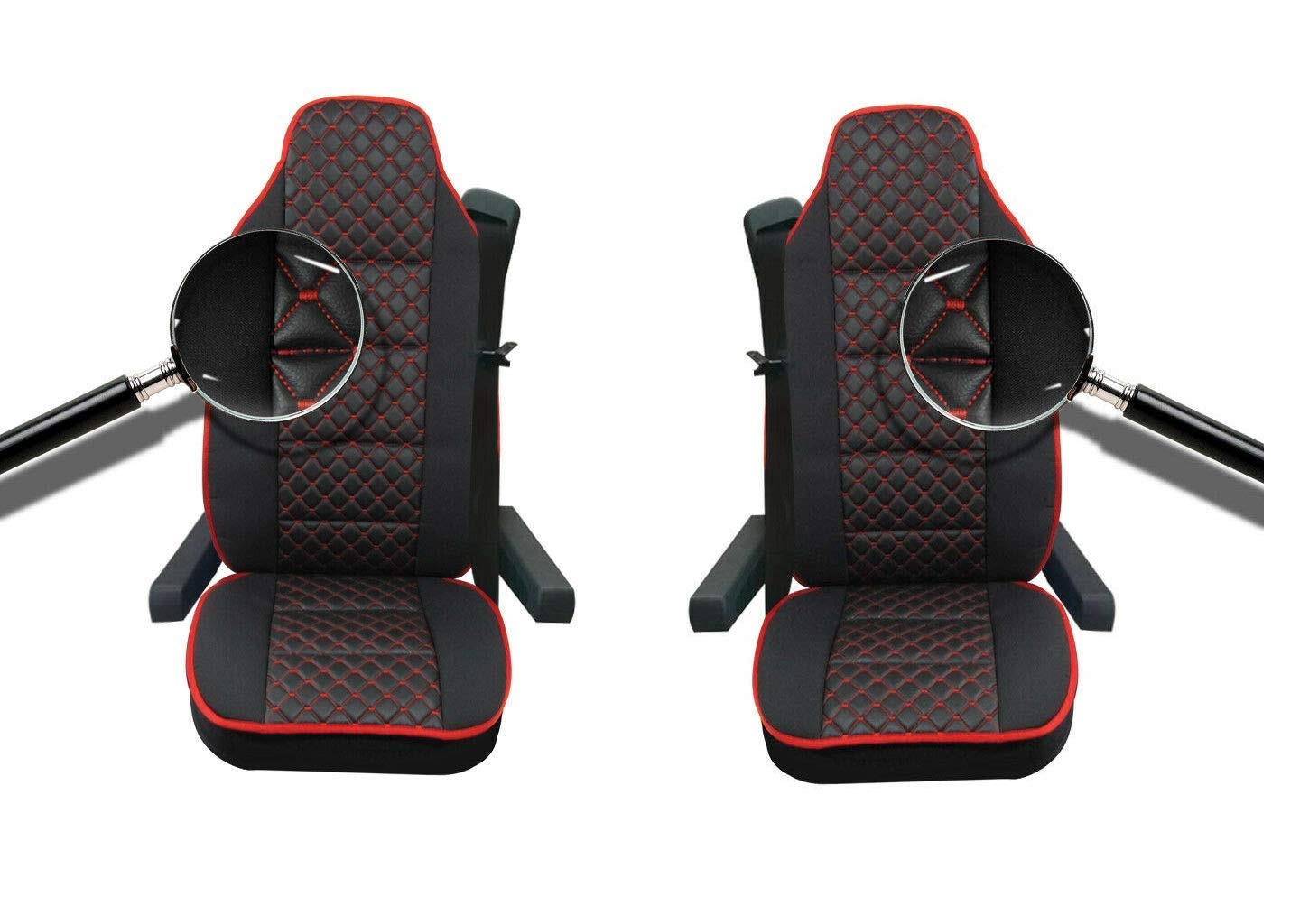 Autobits 2X Sitzauflagen 2er Set Fahrerseite Beifahrerseite LKW-Sitz Sitzbezug Rot Kunstleder Sitzschöner Hochwertig Komfort Neu LKW OVP Autobits 2X Sitzauflagen 2er Set Fahrerseite Beifahrerseite LKW-Sitz Sitzbezug Rot Kunstleder Sitzschöner Hochwertig Komfort Neu LKW OVP von Autobits