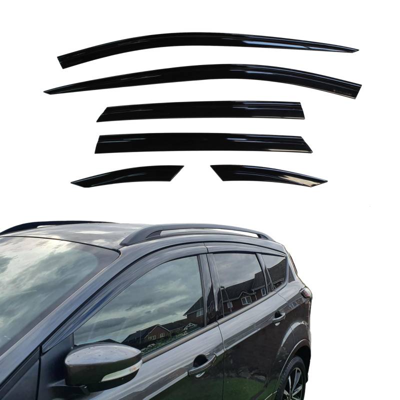AUTO CLOVER Windabweiser Set für Ford Kuga 2012-2019 (6 Stück) von AUTO CLOVER