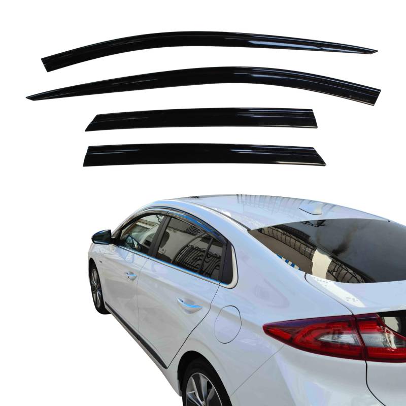 AUTO CLOVER Windabweiser Set für Hyundai Ioniq 2016+ (4 Stück) von AUTO CLOVER
