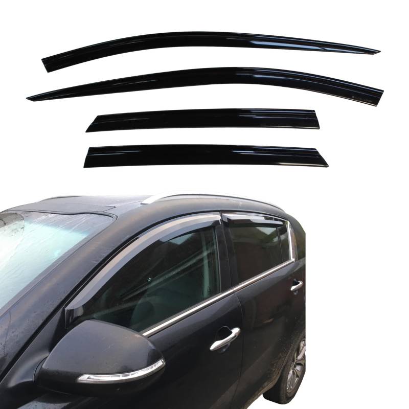 Autoclover Windabweiser-Set für Kia Sportage 2010-2015, 4-teilig (geräuchert) von AUTO CLOVER