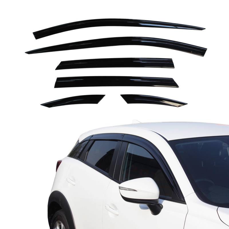 AUTO CLOVER Windabweiser Set für Mazda CX-3 2015+ (6-teilig) von AUTO CLOVER