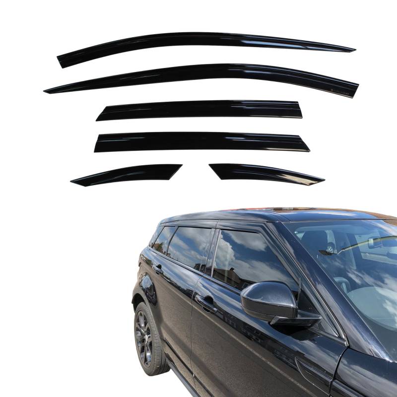 AUTO CLOVER Windabweiser Set für Range Rover Evoque 2011-2018 (6 Stück) von AUTO CLOVER