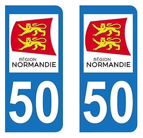 Autocollant immatriculation Nummernschild-Aufkleber, 50 – Normandie von Autocollant-immatriculation