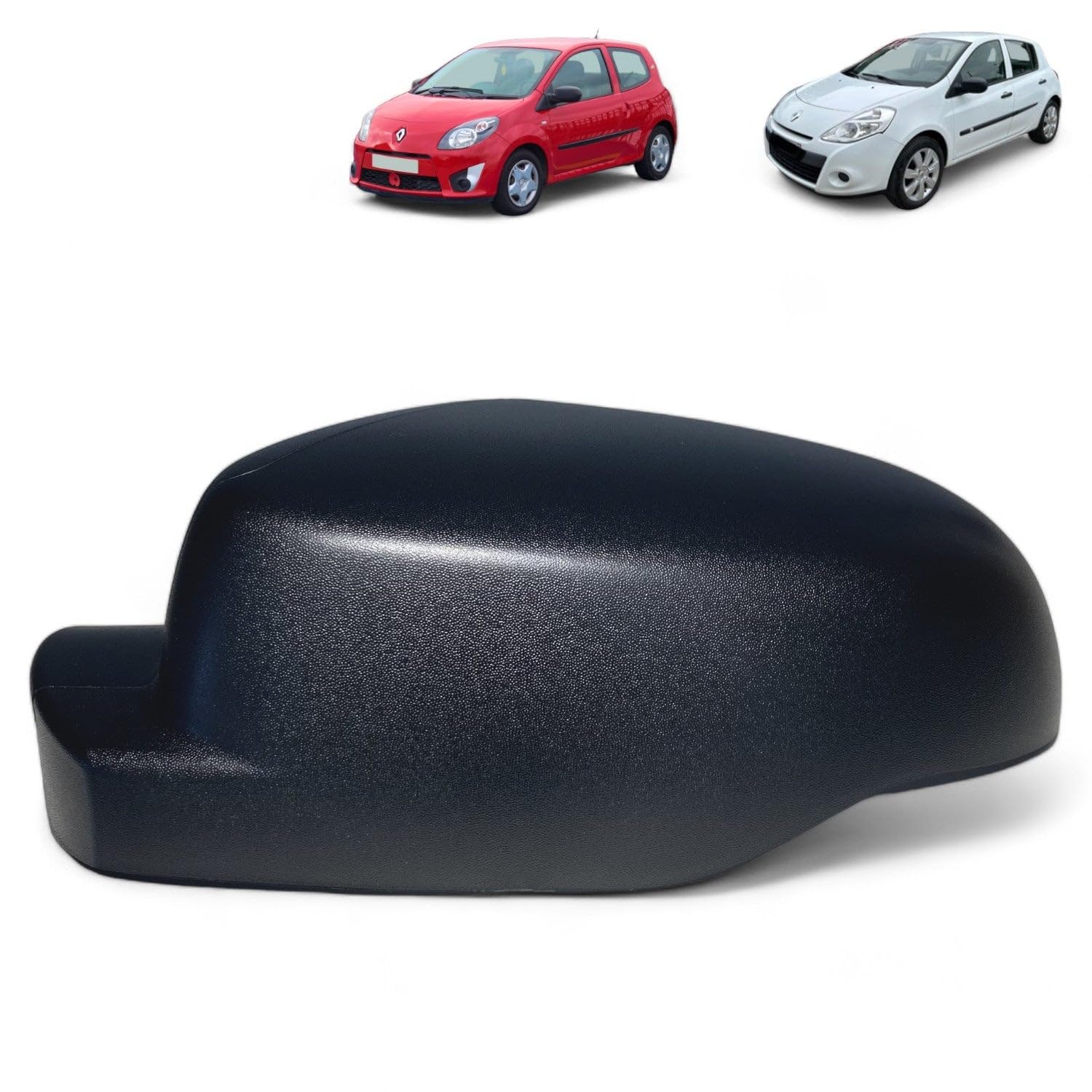 Außenspiegel-Abdeckung, schwarz, links (Fahrerseite), kompatibel mit Renault Clio 3 Twingo 2, OEM: 8200801908 von Autocraft