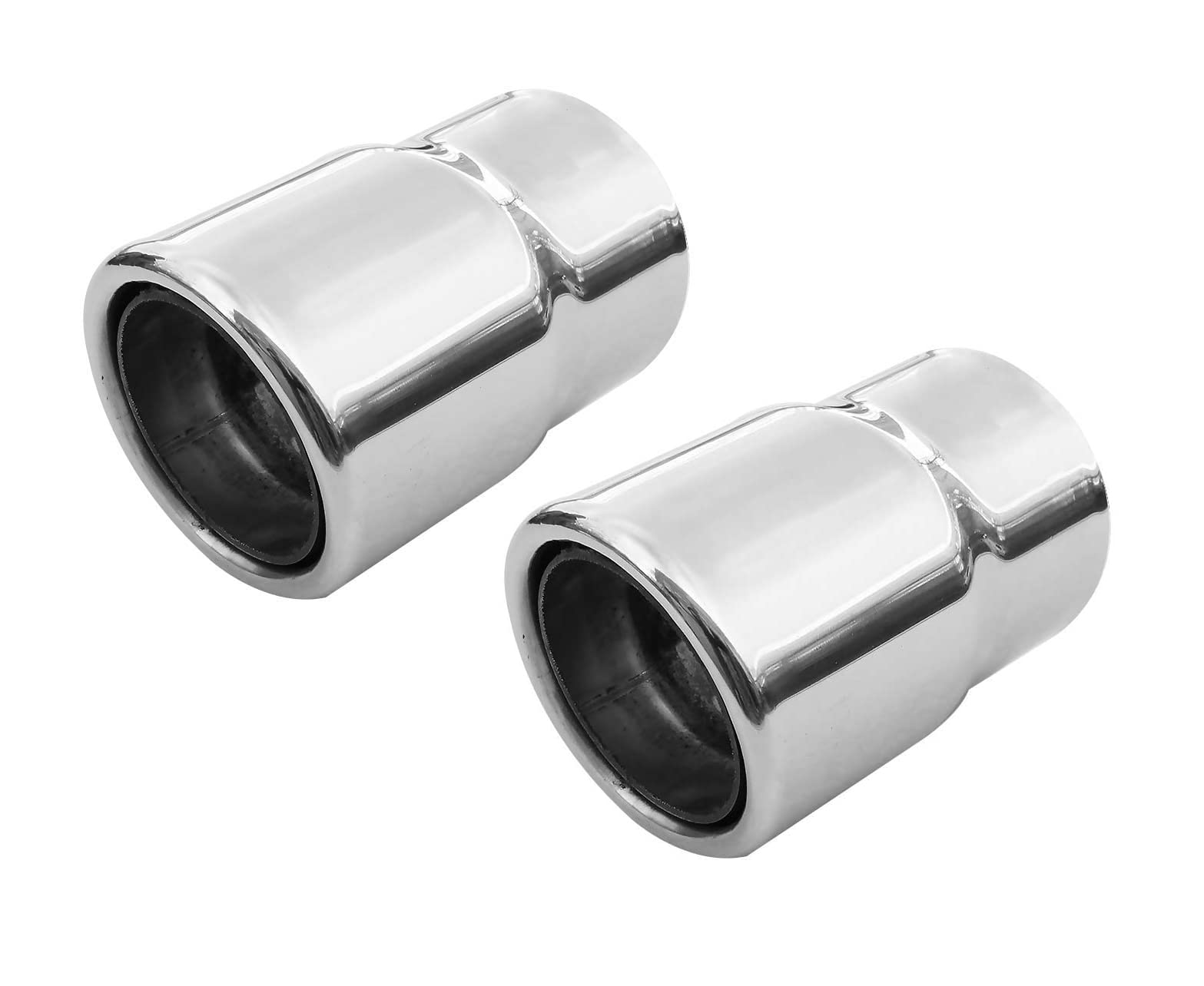 2x Auspuffblende Endrohr Auspuff Universell Schalldampf Doppelendrohr Sport Sportauspuff Blende Satz Edelstahl Rund bis 50mm Chrom AutoHobby 2x Auspuffblende Endrohr Auspuff Universell Schalldampf Doppelendrohr Sport Sportauspuff Blende Satz Edelstahl Rund bis 50mm Chrom AutoHobby von Autohobby