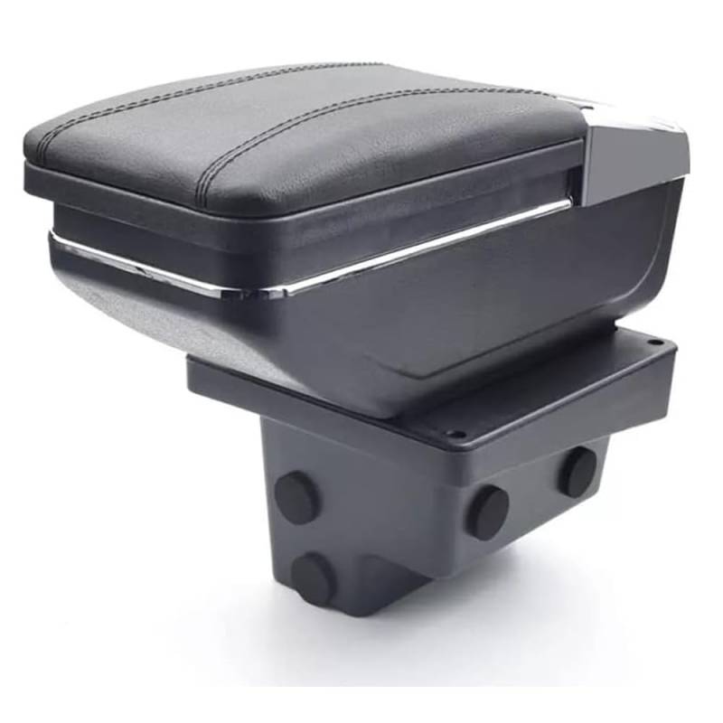 Armlehne Mittelkonsole Mittelarmlehne Auto Organizer Armlehnenbox Kompatibel Mit VW Tiguan 5N 2009-2017 Getränkehalter Becherhalter Aschenbecher 3D Drehbar Leder Schwarz Autohobby von Autohobby