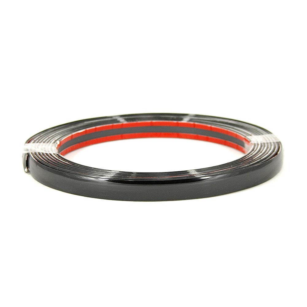 Zierleiste Schwarzleiste Auto Styling Strip 5m x 8mm Universal AutoHobby Schwarz Flexibel Klebeband Leisten Aufkleber Zierleiste Schwarzleiste Auto Styling Strip 5m x 8mm Universal AutoHobby Schwarz Flexibel Klebeband Leisten Aufkleber von Autohobby