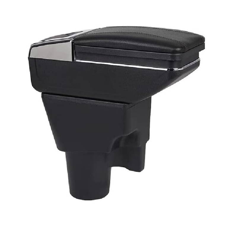 Armlehne Mittelkonsole Mittelarmlehne Auto Organizer Armlehnenbox Kompatibel Mit Kia Picanto 2014-2019 Getränkehalter Becherhalter Aschenbecher 3D Drehbar Leder Schwarz Autohobby von Autohobby