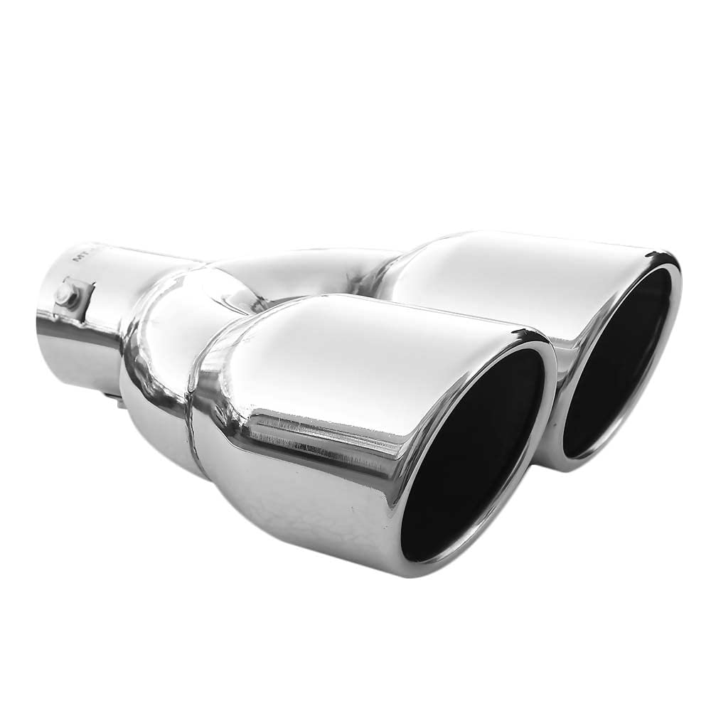 Doppel Auspuffblende Endrohr Auspuff Universell Schalldampf Doppelendrohr Sport Sportauspuff Blende Edelstahl Rund von 38mm bis 55mm Doppel Auspuffblende Endrohr Auspuff Universell Schalldampf Doppelendrohr Sport Sportauspuff Blende Edelstahl Rund von 38mm bis 55mm von Autohobby