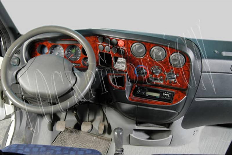 AUTOKLEIDUNG® Cockpit Dekor kompatibel mit Iveco Daily City Bj 01/1999-09/2007 8 Teile | 3D Carbon Dark Optik von Autokleidung