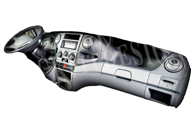AUTOKLEIDUNG® Cockpit Dekor kompatibel mit Iveco Daily ab Baujahr 01/2008 29 Teile | 3D Wurzelholz Optik von Autokleidung