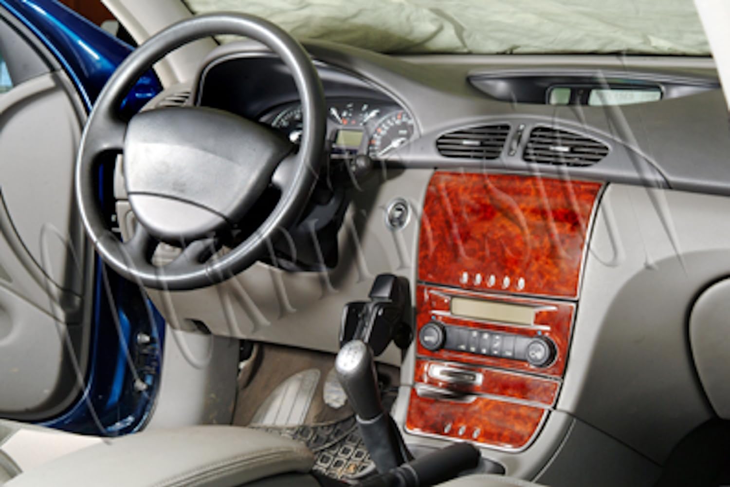 AUTOKLEIDUNG® Cockpit Dekor kompatibel mit Renault Laguna Baujahr 02/2001-03/2005 7 Teile | 3D Carbon Optik von Autokleidung