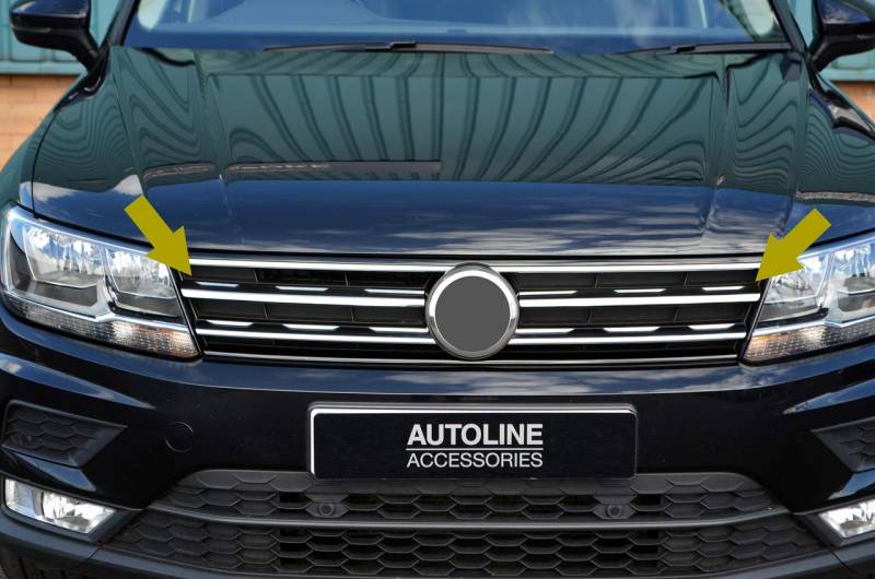 Chrom-Kühlergrill-Zierleisten für Tiguan (ab 2016) von Autoline Accessories