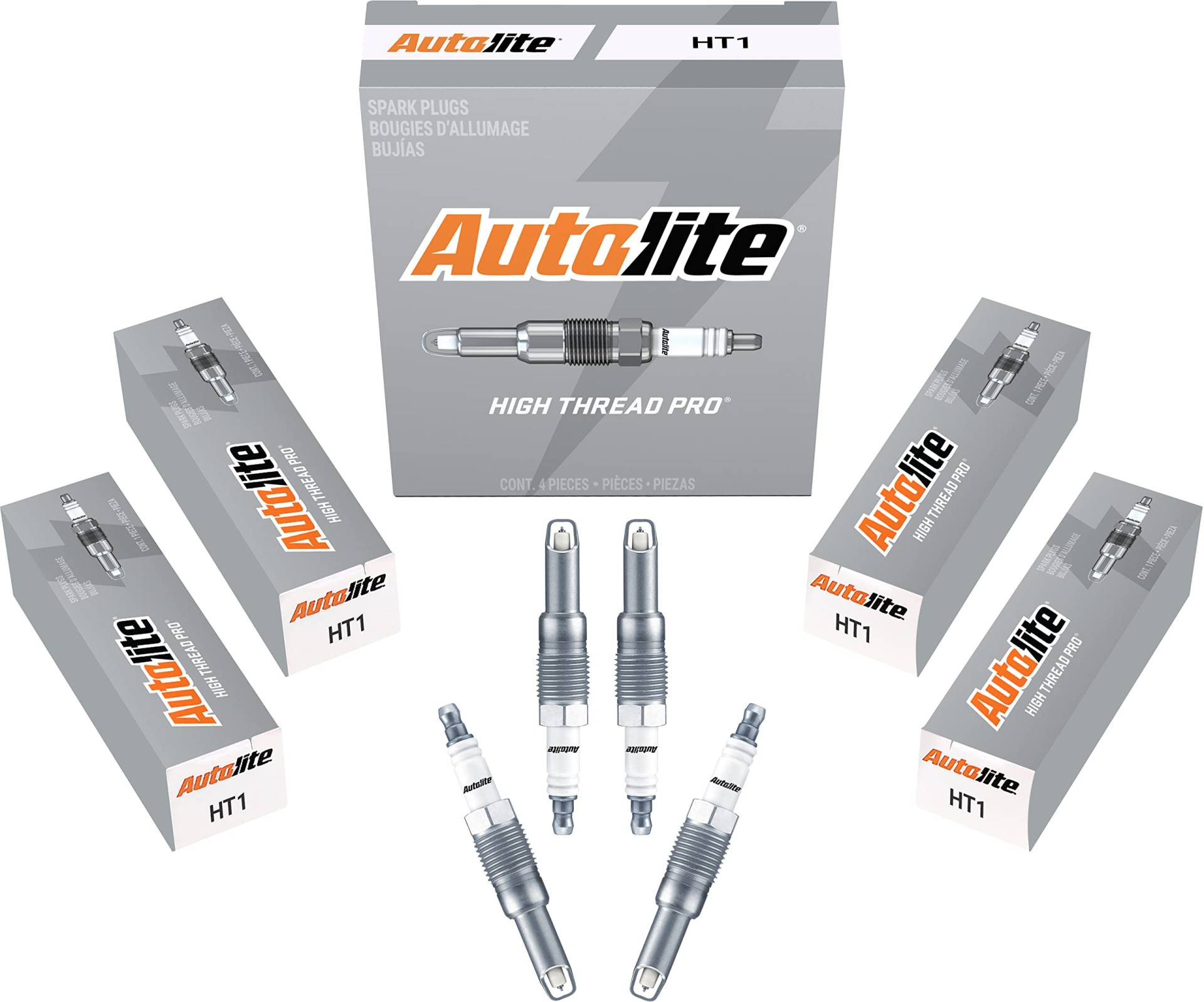 Autolite HT1-4PK HT1 Platinum High Thread Zündkerze, 4 Stück von Autolite