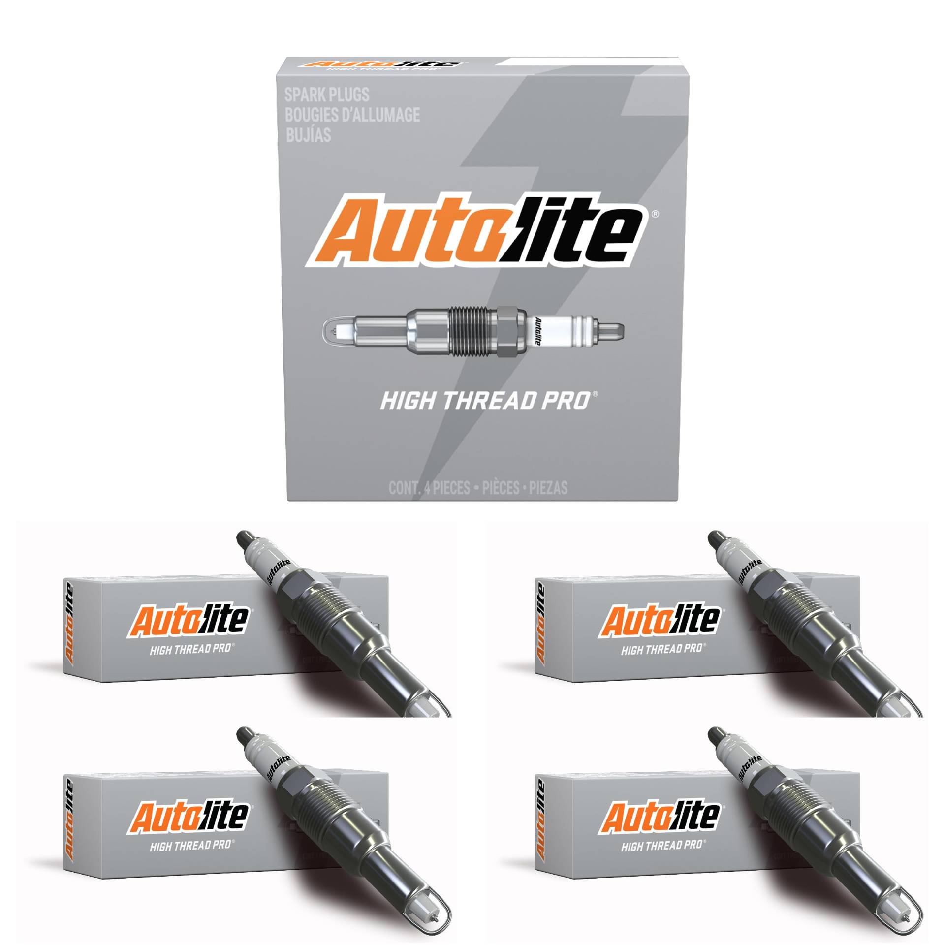 Autolite HT1-4PK HT1 Platinum High Thread Zündkerze, 4 Stück von Autolite