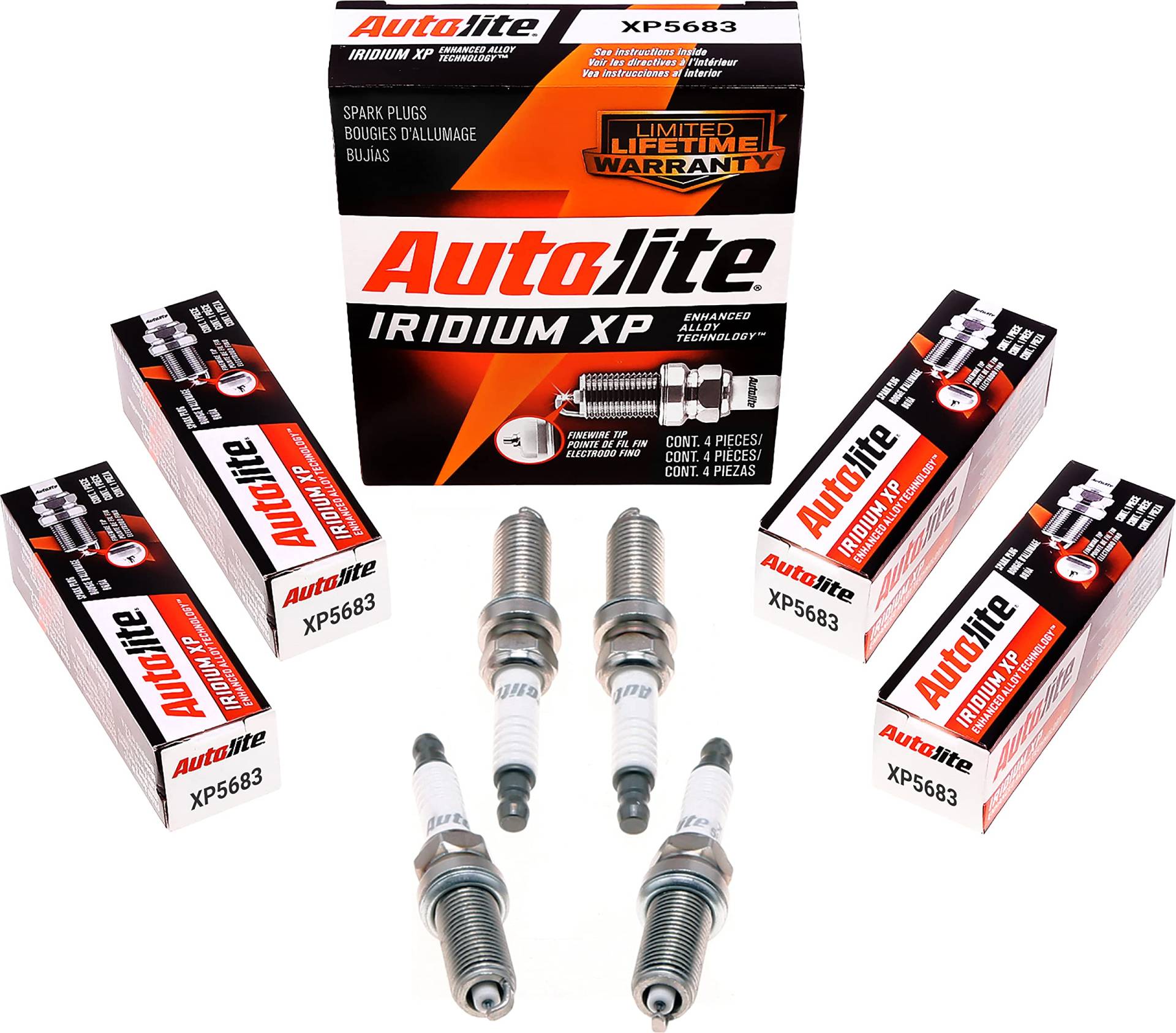 Autolite Iridium XP Automotive Ersatz-Zündkerzen, XP5683, 4 Stück von Autolite