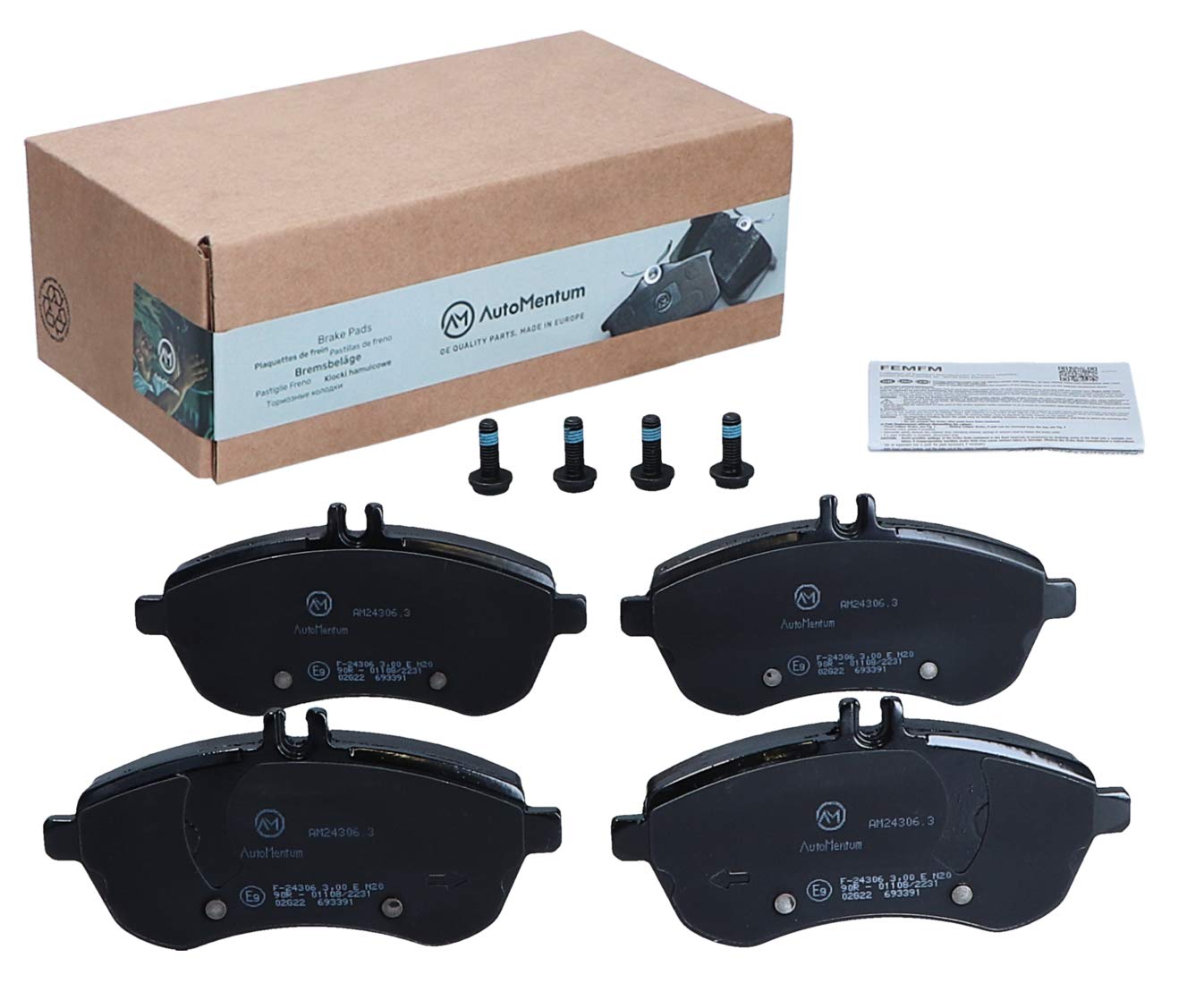 AutoMentum AM24306.3 Bremsbelagsatz 4-teilig für MERCEDES-BENZ C-KLASSE (W204) 2007-2015 Vorderachse und andere Fahrzeuge AutoMentum AM24306.3 Bremsbelagsatz 4-teilig für MERCEDES-BENZ C-KLASSE (W204) 2007-2015 Vorderachse und andere Fahrzeuge von AutoMentum