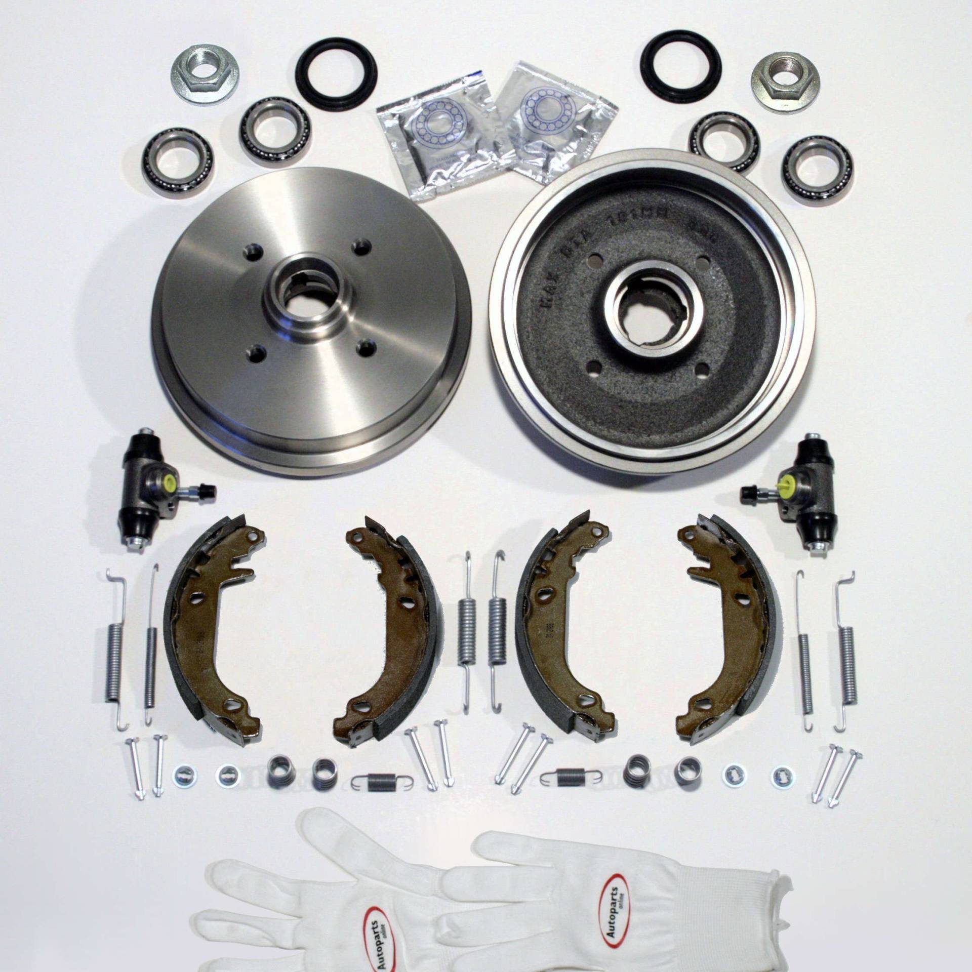 Autoparts-Online Set 60001869 Bremstrommel/Bremsen Set hinten von Autoparts-Online