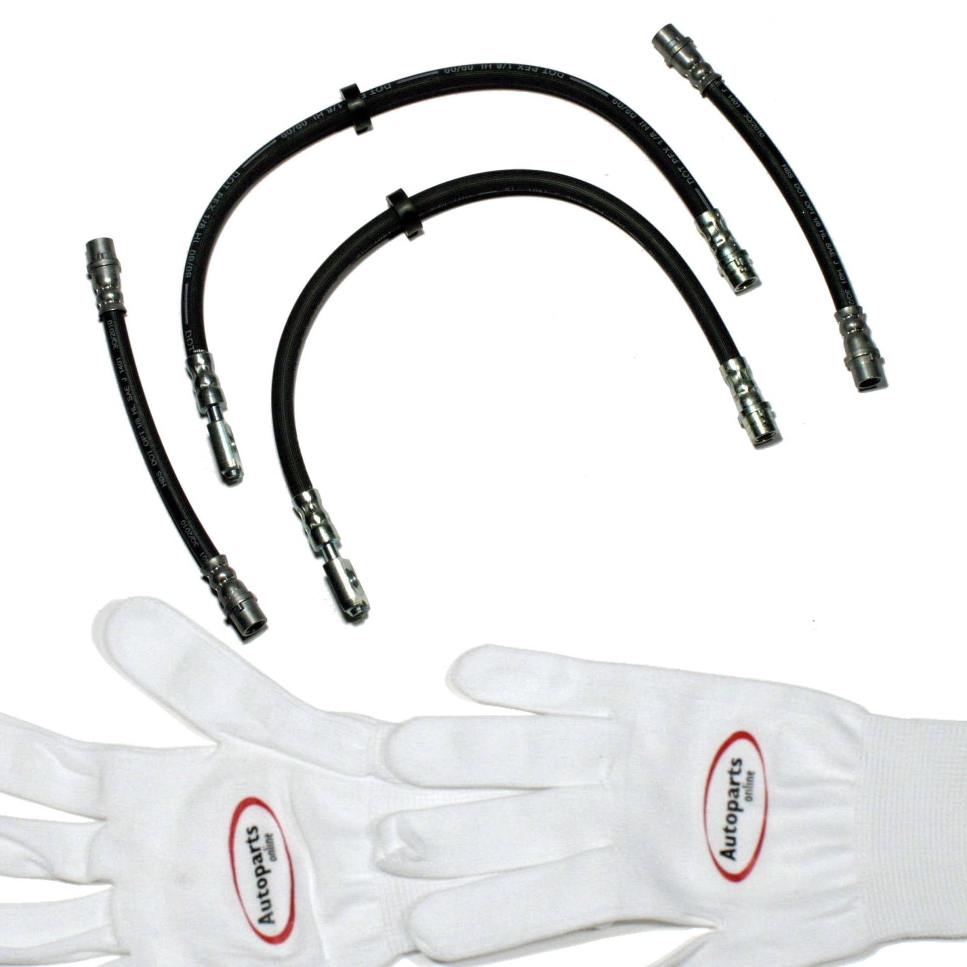 Autoparts-Online Set 60002818 4 x Bremsschläuche vorne + hinten Autoparts-Online Set 60002818 4 x Bremsschläuche vorne + hinten von Autoparts-Online