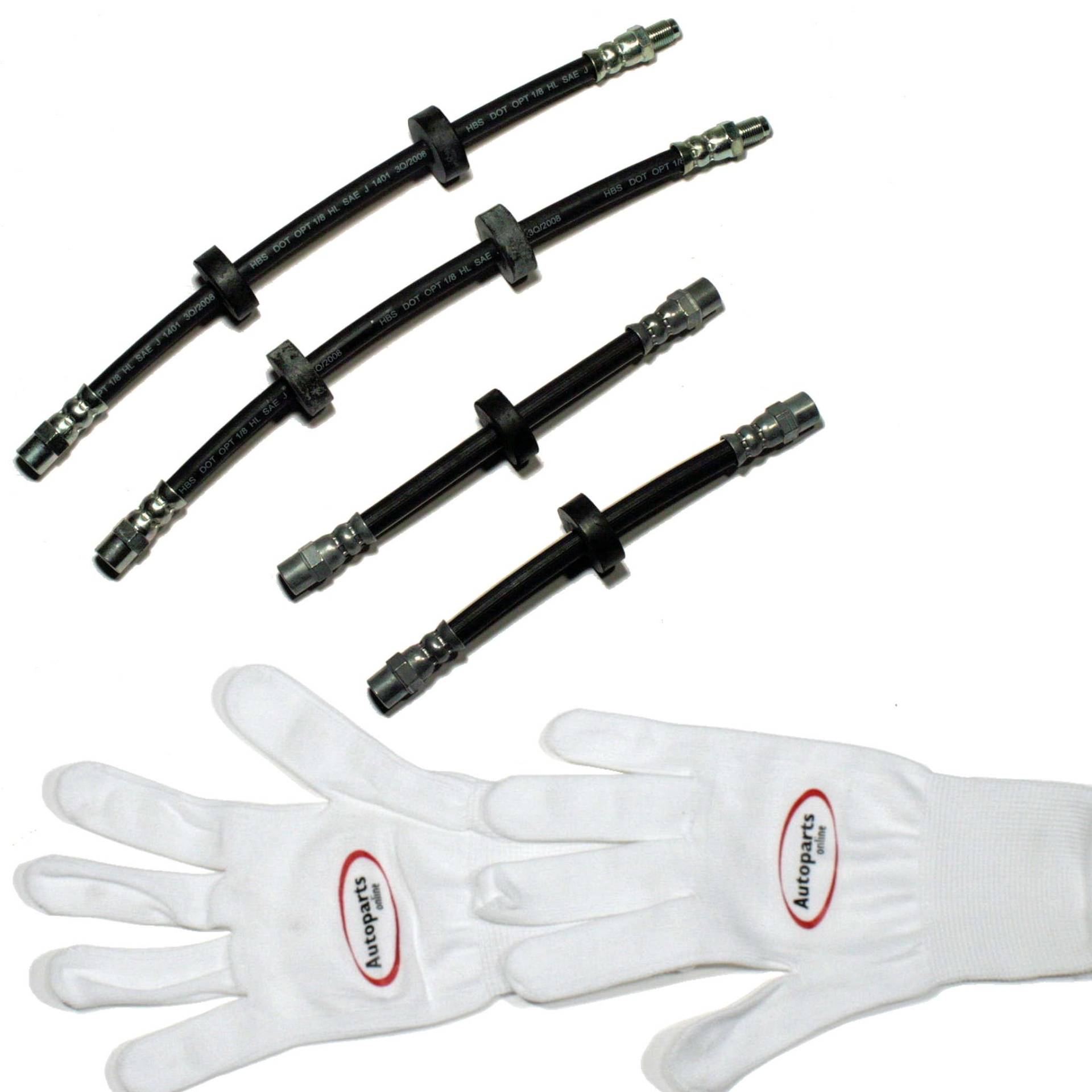 Autoparts-Online Set 60003893 4 x Bremsschläuche/Bremsschlauch vorne + hinten Autoparts-Online Set 60003893 4 x Bremsschläuche/Bremsschlauch vorne + hinten von Autoparts-Online