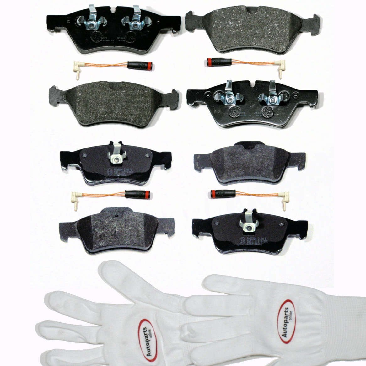 Autoparts-Online Set 60004801 Bremsbeläge/Bremsklötze mit Sensoren für vorne + hinten Autoparts-Online Set 60004801 Bremsbeläge/Bremsklötze mit Sensoren für vorne + hinten von Autoparts-Online