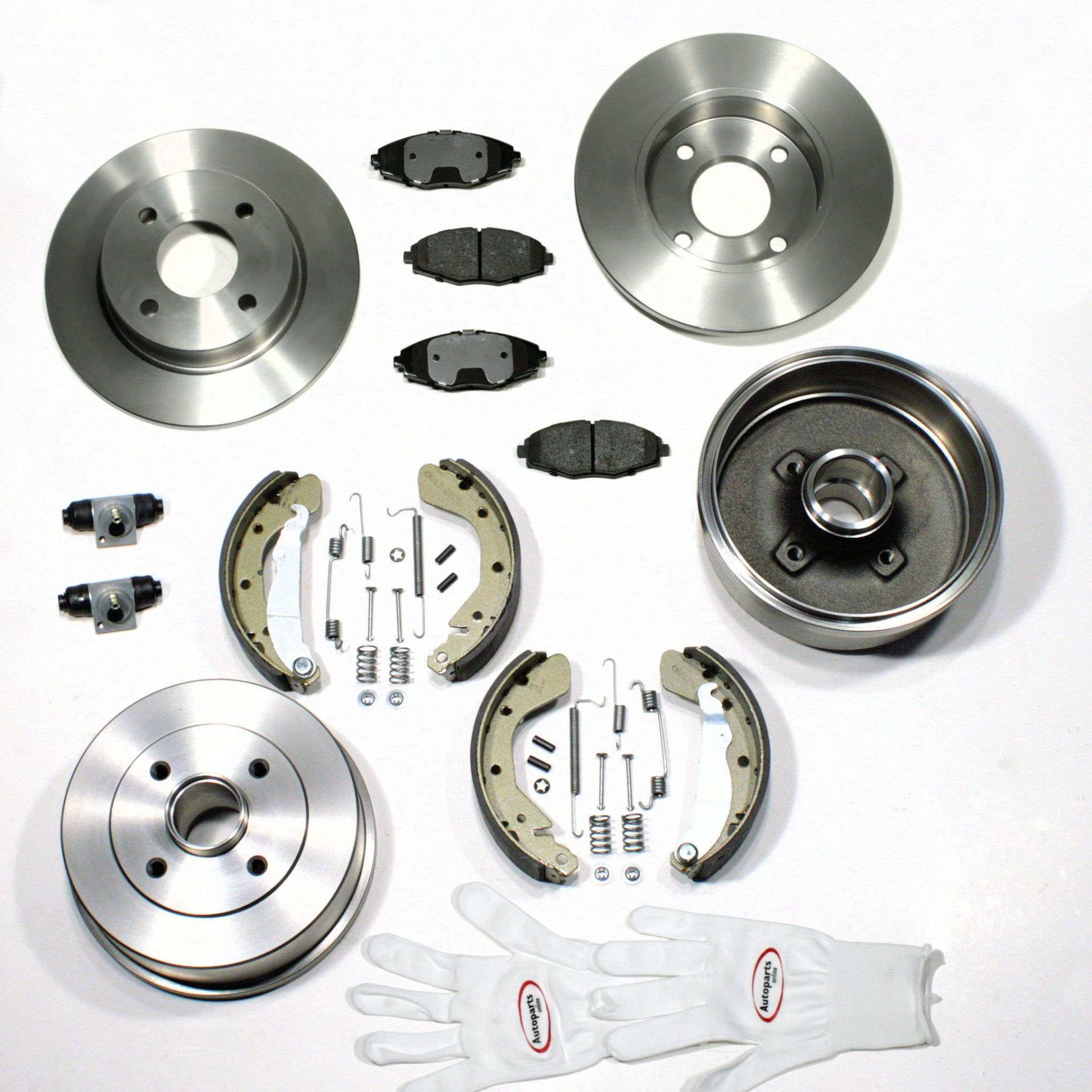 Autoparts-Online Set 60004892 Bremsen/Bremsscheiben + Beläge für vorne + Bremstrommel Set für hinten Autoparts-Online Set 60004892 Bremsen/Bremsscheiben + Beläge für vorne + Bremstrommel Set für hinten von Autoparts-Online