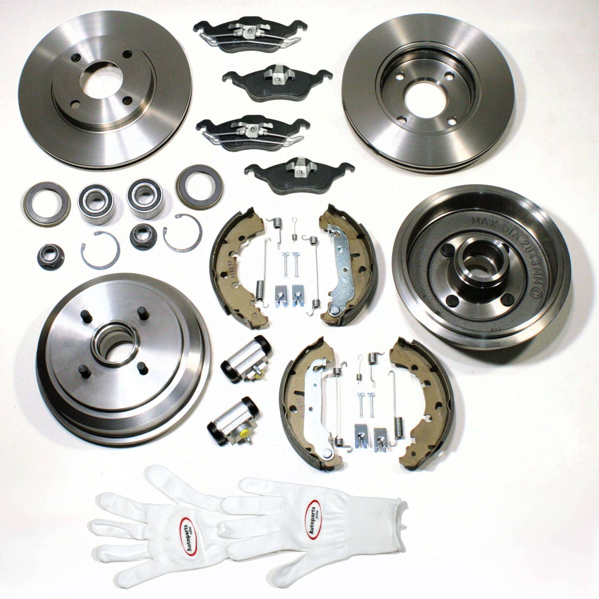 Autoparts-Online Set 60005053 Bremsscheiben + Bremstrommel Set für vorne + hinten von Autoparts-Online