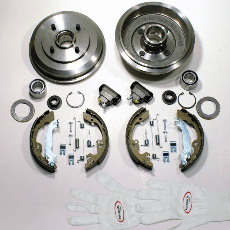 Autoparts-Online Set 60005764 Bremstrommel/Bremsen Set für hinten/für die Hinterachse von Autoparts-Online