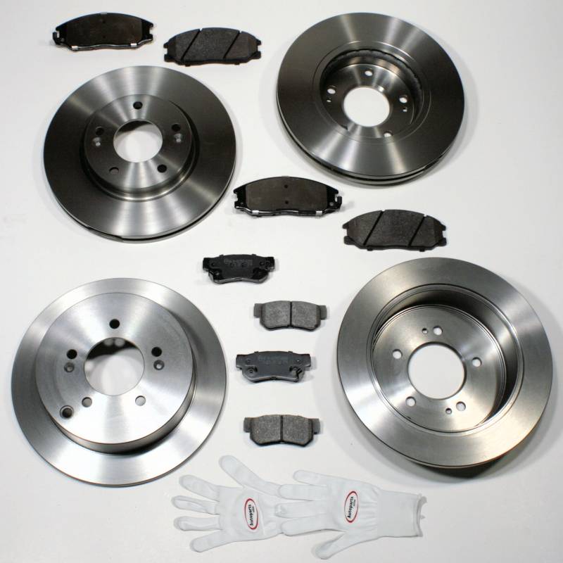 Autoparts-Online Set 60006175 Bremsscheiben + Bremsbeläge vorne + hinten von Autoparts-Online
