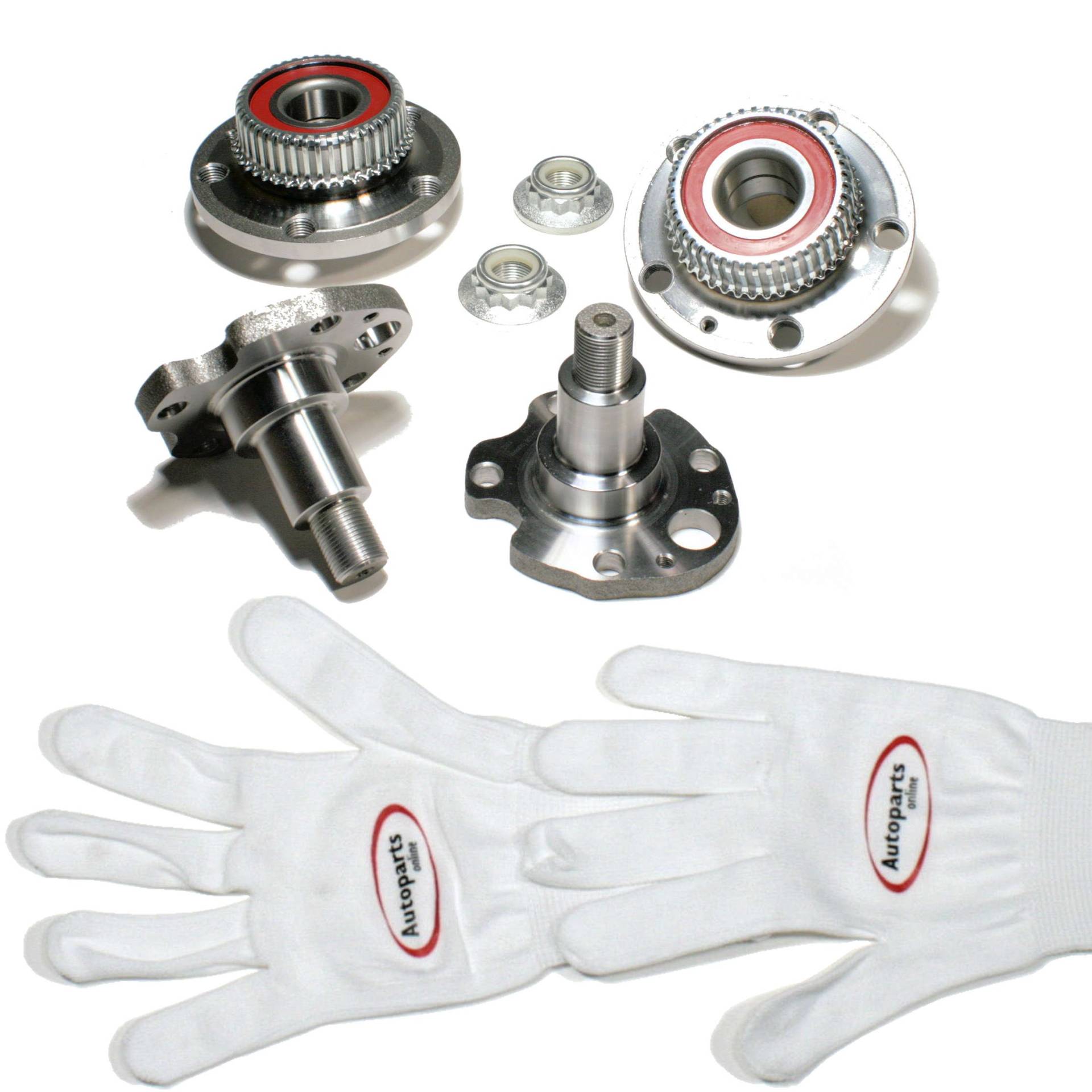 Autoparts-Online Set 60006332 2 x Radnabe/Radlagersatz mit ABS-Sensorring + 2 x Achszapfen für hinten/für die Hinterachse Autoparts-Online Set 60006332 2 x Radnabe/Radlagersatz mit ABS-Sensorring + 2 x Achszapfen für hinten/für die Hinterachse von Autoparts-Online