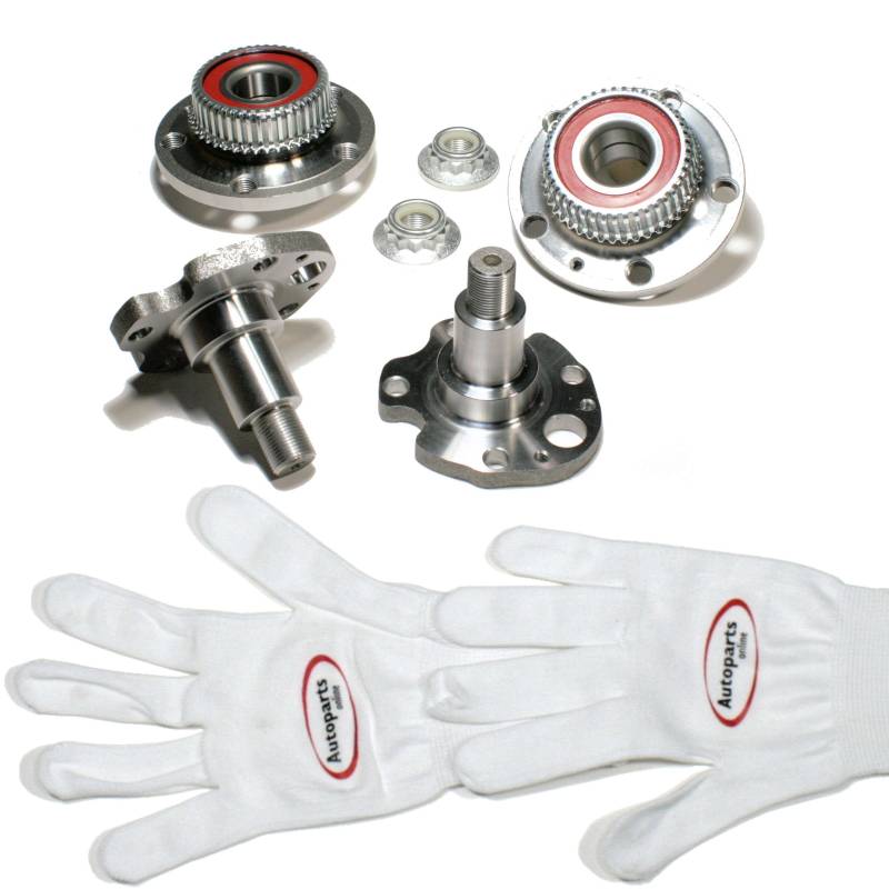 Autoparts-Online Set 60006332 2 x Radnabe/Radlagersatz mit ABS-Sensorring + 2 x Achszapfen für hinten/für die Hinterachse von Autoparts-Online