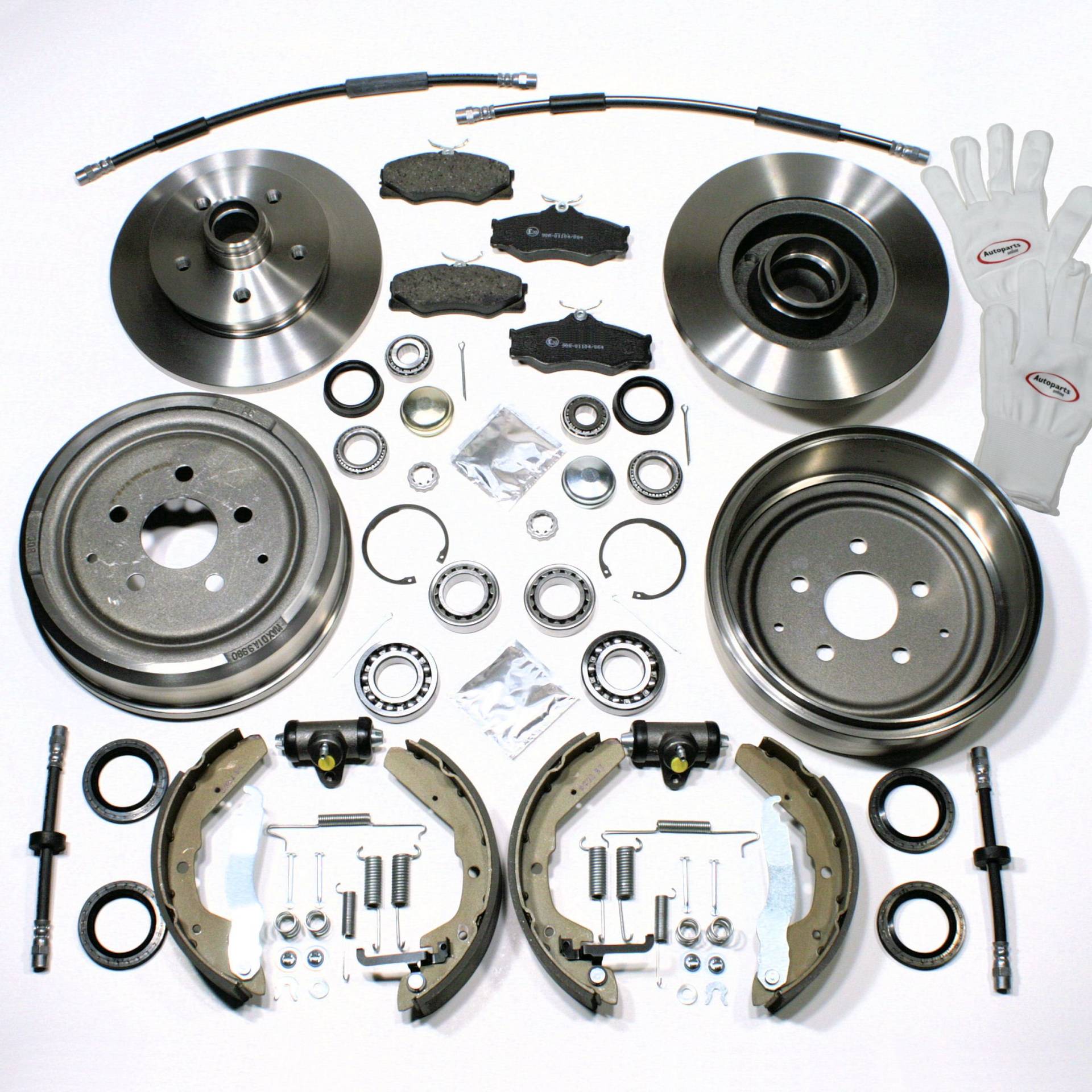 Autoparts-Online Set 60006897 Bremsen komplett Set + Radlager + Bremsschläuche vorne + hinten Autoparts-Online Set 60006897 Bremsen komplett Set + Radlager + Bremsschläuche vorne + hinten von Autoparts-Online