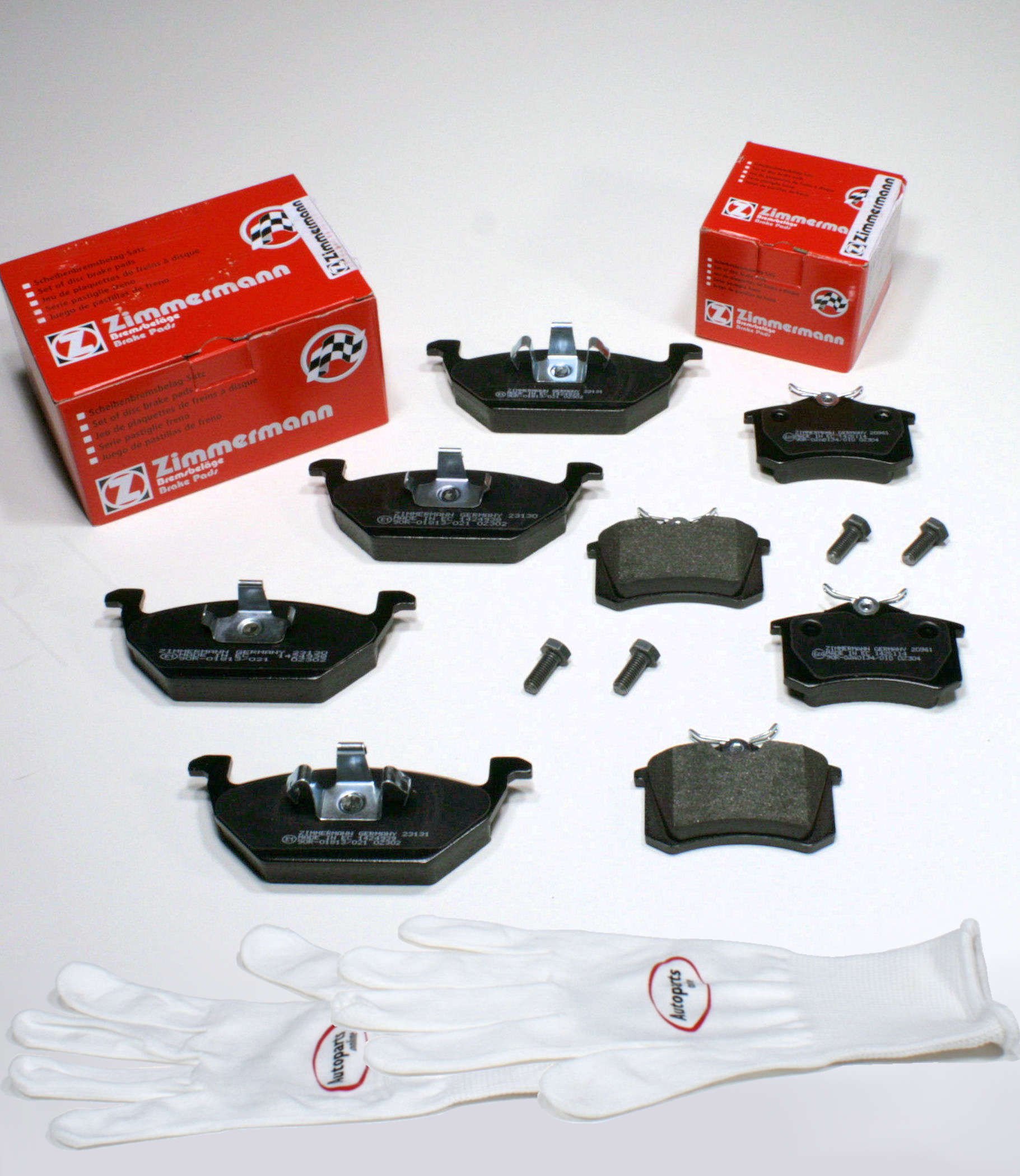 Autoparts-Online Set 60009039 Zimmermann Bremsbeläge/Bremsklötze/Bremsen vorne + hinten von Autoparts-Online