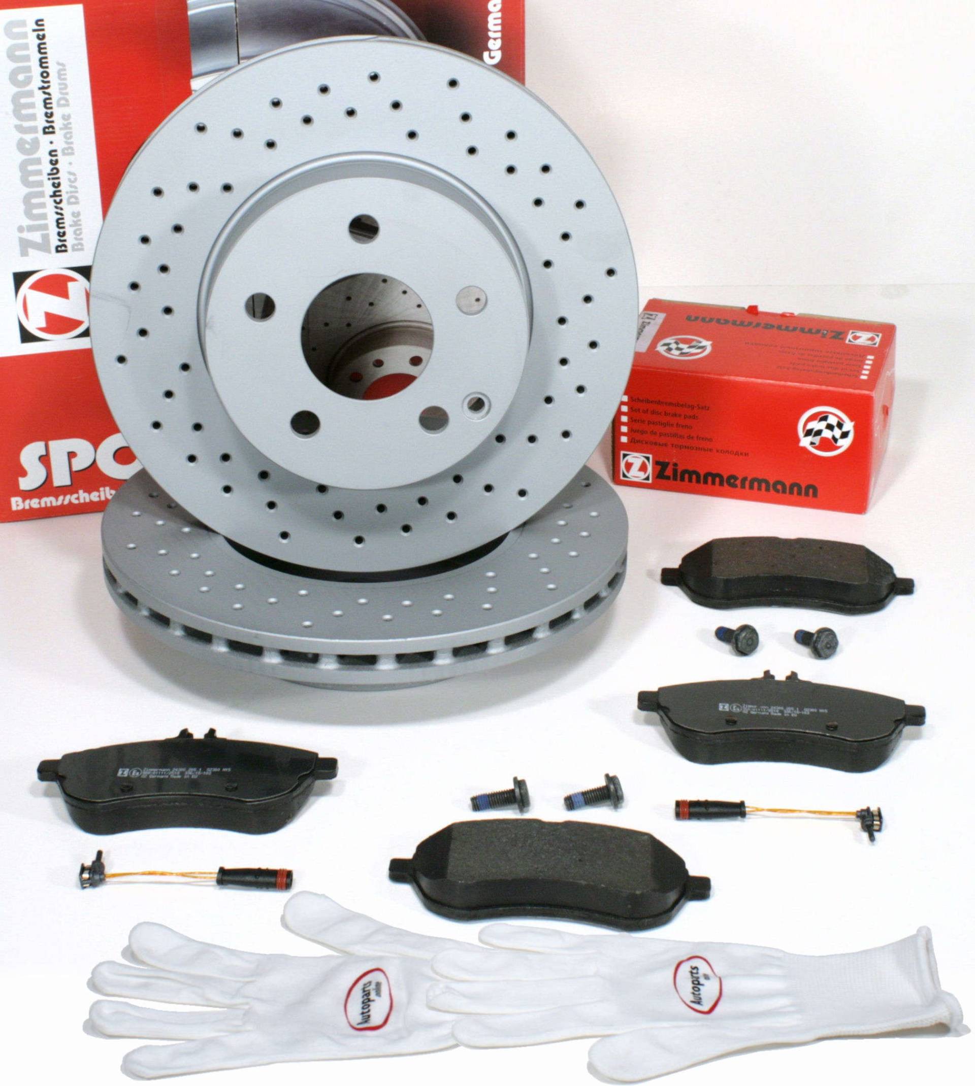 Autoparts-Online Set 60011699 Zimmermann Sport Bremsscheiben Ø 288 mm Coat Z gelocht/Bremsen + Bremsbeläge + Warnsensor für vorne/die Vorderachse Autoparts-Online Set 60011699 Zimmermann Sport Bremsscheiben Ø 288 mm Coat Z gelocht/Bremsen + Bremsbeläge + Warnsensor für vorne/die Vorderachse von Autoparts-Online
