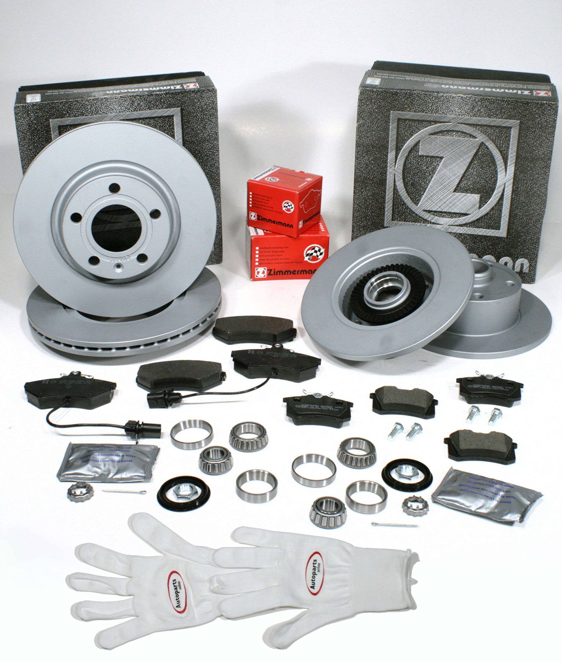 Autoparts-Online Set 60011766 Zimmermann Bremsscheiben + Bremsklötze vorne hinten + Radlager für hinten Autoparts-Online Set 60011766 Zimmermann Bremsscheiben + Bremsklötze vorne hinten + Radlager für hinten von Autoparts-Online