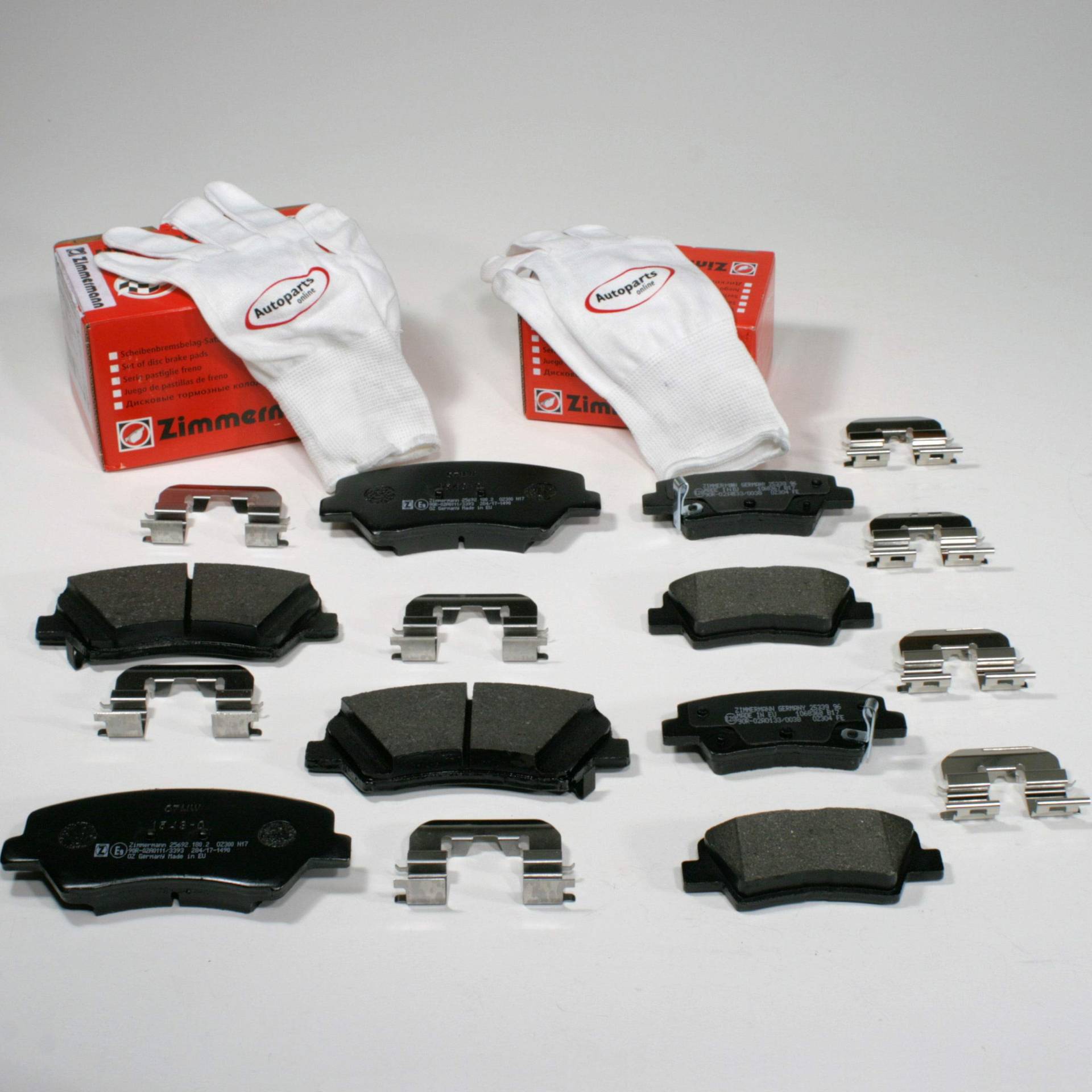 Autoparts-Online Set 60014796 Zimmermann Bremsbeläge 15 Zoll Bremsklötze Bremsen für vorne hinten von Autoparts-Online