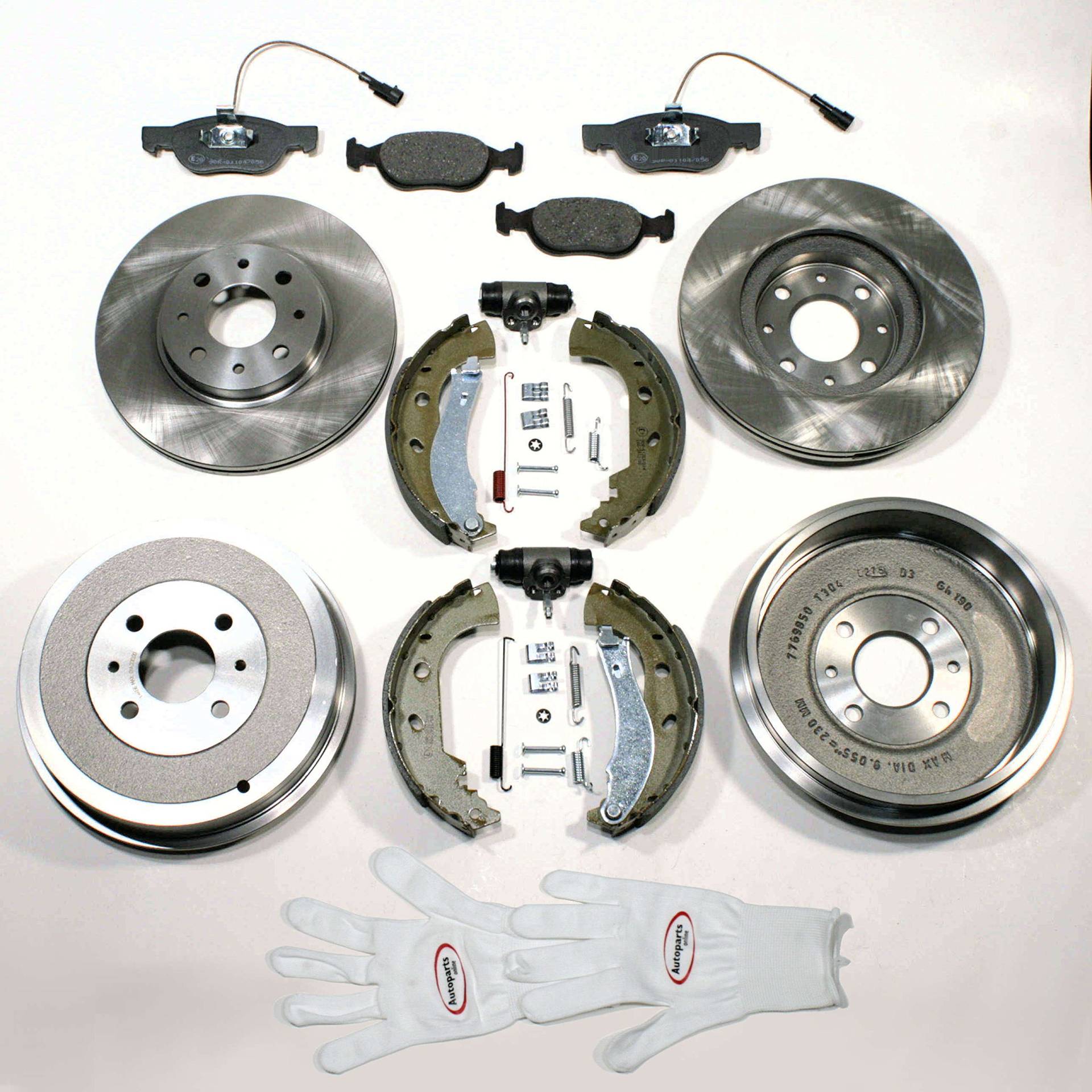 Autoparts-Online Set 60016055 Bremsscheiben Bremsen Bremsbeläge vorne Bremstrommeln Bremsbacken Zubehör Radbremszylinder für hinten Autoparts-Online Set 60016055 Bremsscheiben Bremsen Bremsbeläge vorne Bremstrommeln Bremsbacken Zubehör Radbremszylinder für hinten von Autoparts-Online
