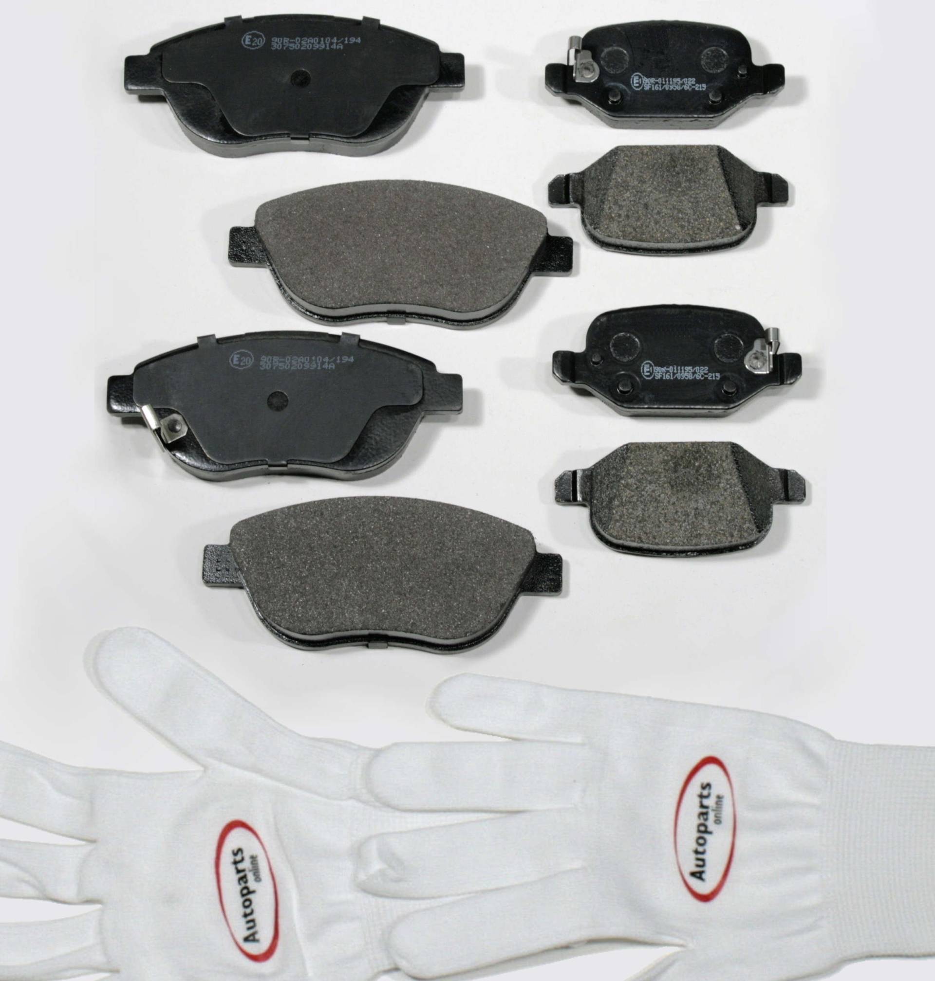 Autoparts-Online Set 60016404 Bremsbeläge Bremsklötze für vorne und hinten Autoparts-Online Set 60016404 Bremsbeläge Bremsklötze für vorne und hinten von Autoparts-Online