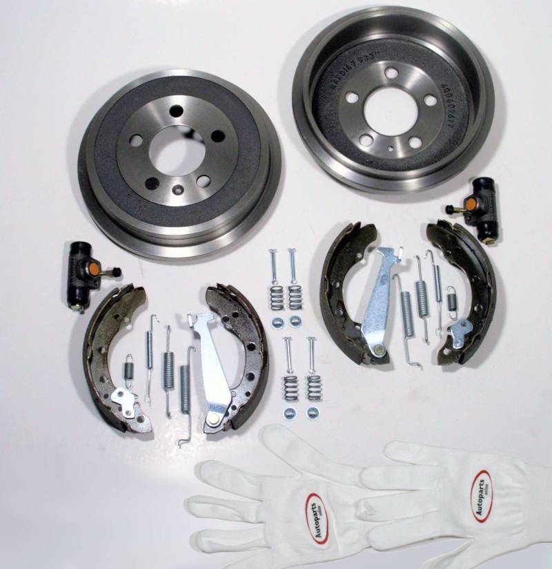 Autoparts-Online Set 60017609 Bremstrommel Bremsbacken Radzylinder Zubehör Satz für die Hinterachse von Autoparts-Online