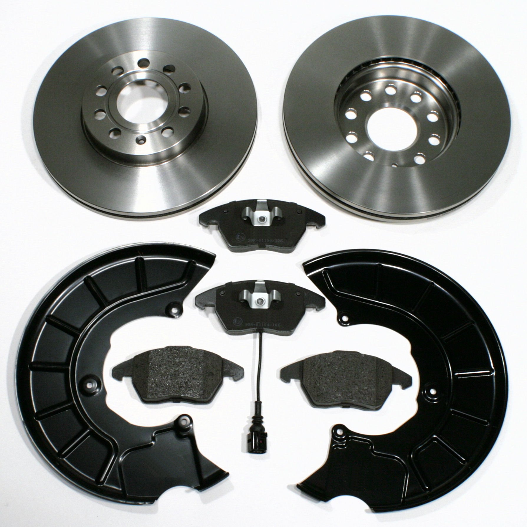 Bremsscheiben 1ZE / Bremsen + Bremsbeläge + Spritzbleche für vorne/für die Vorderachse Bremsscheiben 1ZE / Bremsen + Bremsbeläge + Spritzbleche für vorne/für die Vorderachse von Autoparts-Online