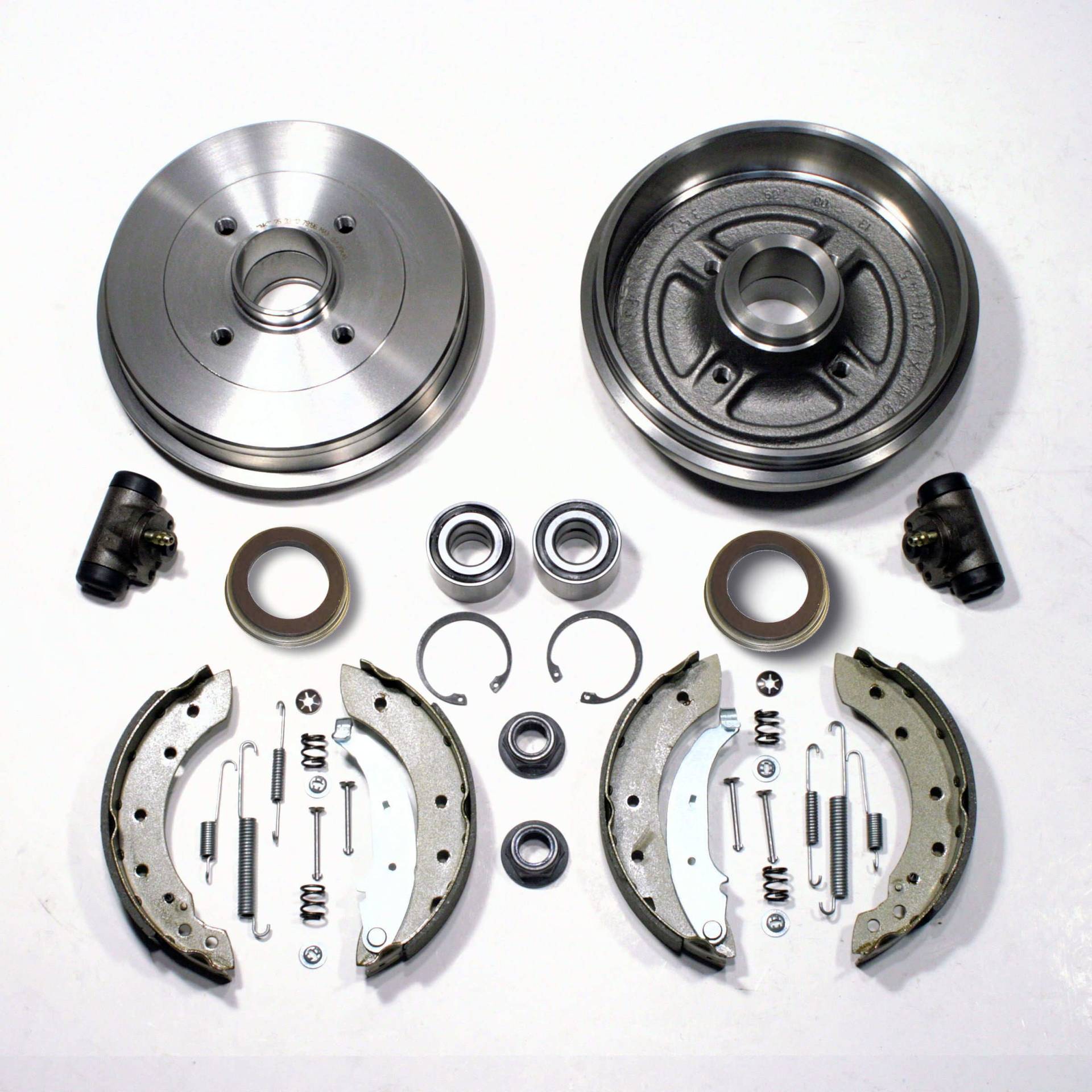 Bremstrommeln/Bremsen Kit mit ABS-Ringen + Radlager hinten Bremstrommeln/Bremsen Kit mit ABS-Ringen + Radlager hinten von Autoparts-Online
